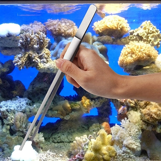 Pinzas de Acero Inoxidable para Acuarios – Herramienta Precisa para Plantas y Limpieza